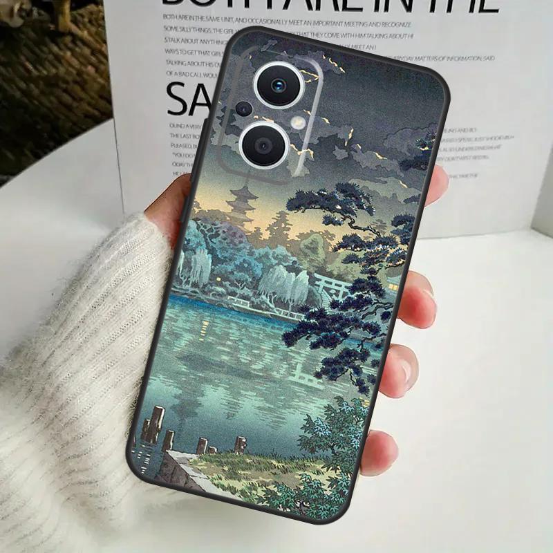 Ukiyo-e Japanese Style Art Case For OPPO Reno 11F 10 Pro 4 5 6 7 8 Lite 4Z 5Z 8T OPPO Find X6 X5 Pro X2 X3 Neo Cover