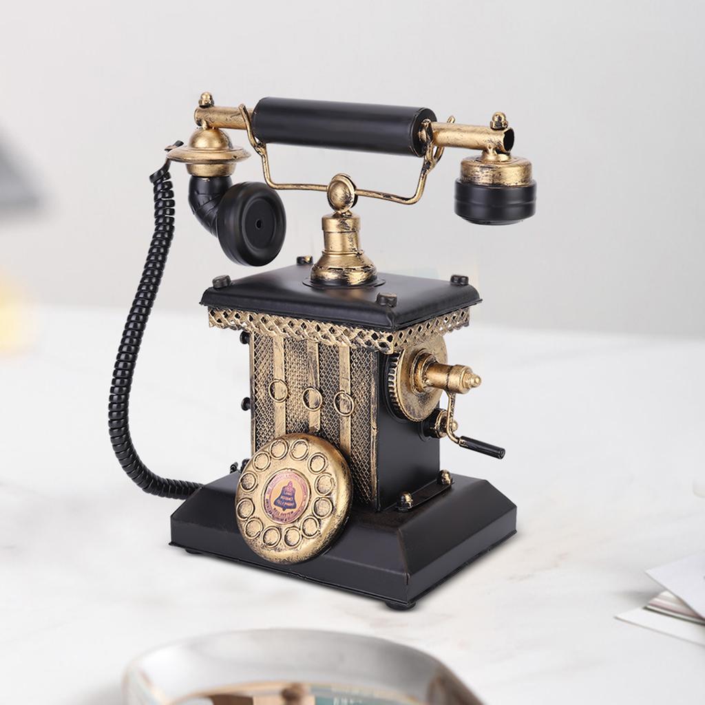 European Style Hand‑Operated Telephone Decor Bedroom Living Room Window Display Decoration