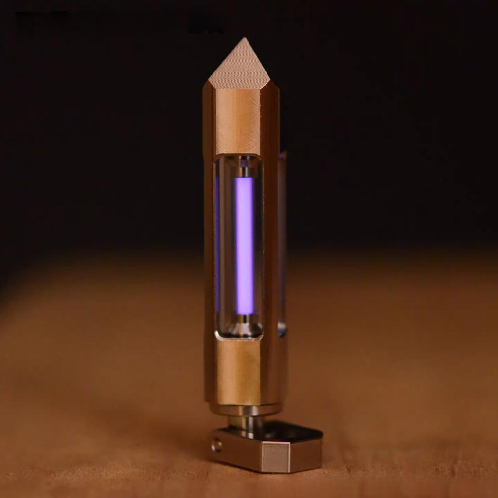 Titanium Tritium Trachea Keychain Self-luminous 25-year Necklace Pendant Removable Nuclear Reactor Tip Design