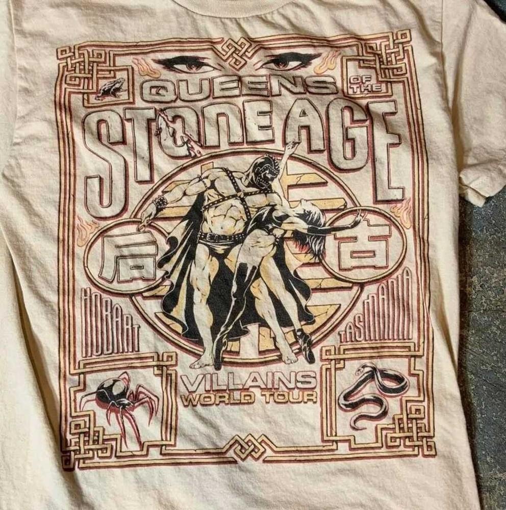 

Вінтажна футболка Queens of the Stone Age Band Villains World Tour Унісекс від S до 5XL SG147 Унісекс Футболка XXL