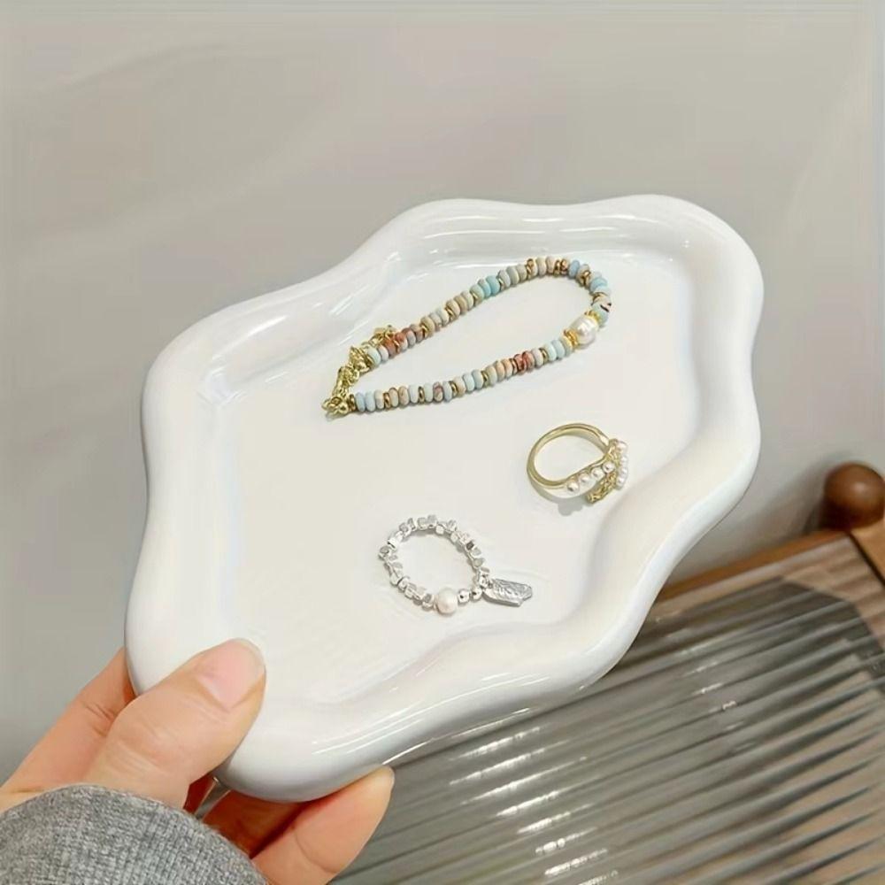 INS Jewelry Storage Tray Light Luxury Cloud Shape Tray Cake Snack Dessert Tray  Birthday Gift