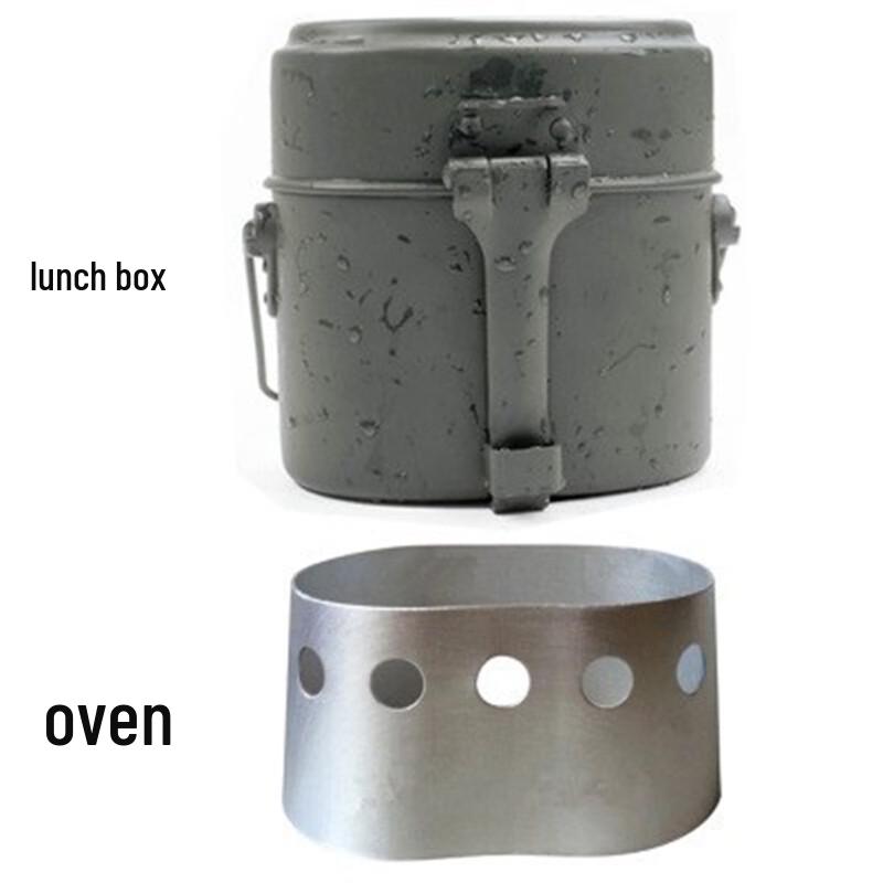 Retro Military Style Outdoor Lunch Box Set