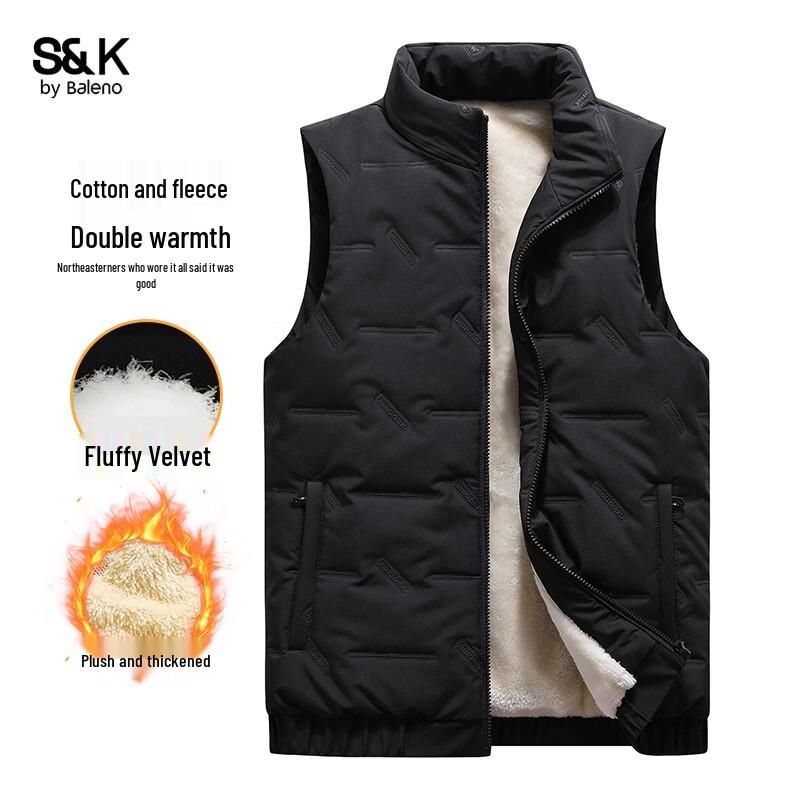 Baleno Men s S&K Fleece Lined Stand Collar Vest 2XL