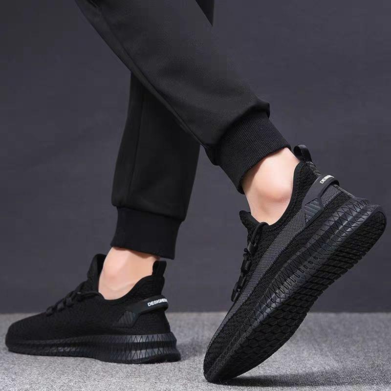 Men's Fly-woven Casual Shoes Men's Soft-soled Comfortable Running Student Shoes Mesh Breathable Shoes