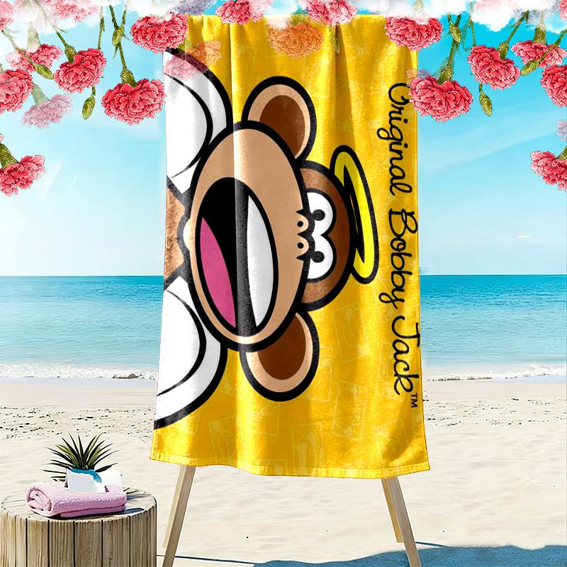 Angel Monkey 2D Flat Print Beach Towel, Large Soft Quick Dry Towel for Beach Camping SwimmingZSTJ0915381