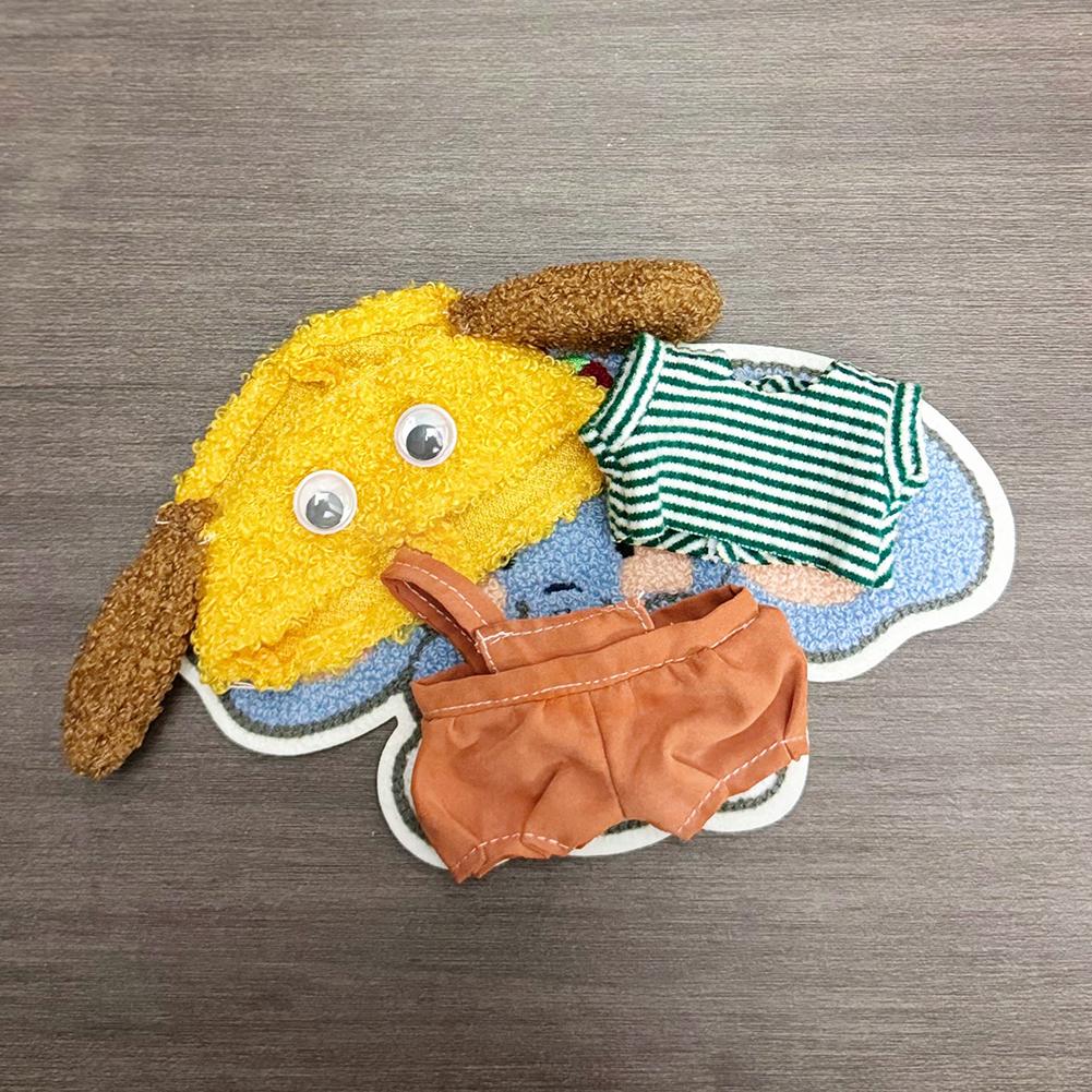 Doll Clothes Suspenders Suit Mini Cute Exquisite Keychain Doll Clothes Dolls Decoration Accessories for 17CM Labubu