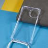 For iPhone 13 Transparent Acrylic Back+TPU Case Anti-drop Phone Cover with Lanyard