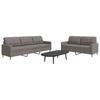Vidaxl 2-Cz. Living Room Set, Taupe, Upholstered In Fabric
