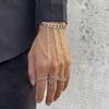 Meier Hot-selling Metal Chain Finger Cuff Bracelet - Trendy, Edgy, and Street-style Cool Wrist Chain