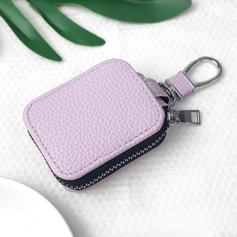 1Pc Simple lychee patterned PU leather earphone case suitable for AirPods Pro3/Pro2/AirPods 4 storage bag