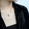 Hermes Cage DH Square Alloy Necklace Unisex necklace Light-Brown Rose-Gold H143991FO55