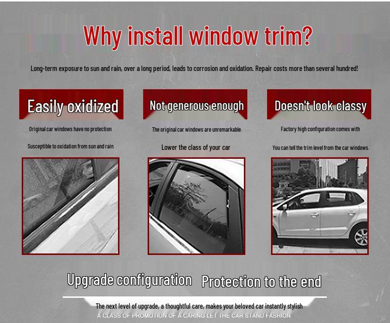 Stainless Steel Window Trim for Trumpchi Empow - Decorative Car Door Edge Strip