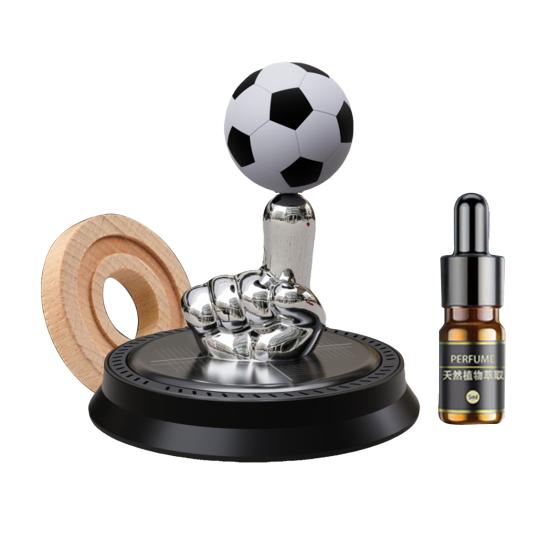 Odorizant solar pentru mașină, cu vârf rotativ, fotbal, parfum de lungă durată, purificare a aerului, difuzor de aromoterapie automată, ornament, accesorii pentru interiorul mașinii