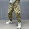 Heren Trend Vintage Streetwear Trekkoord Baggy Cargobroek Zomer Casual Effen Zakken Losse Harembroek