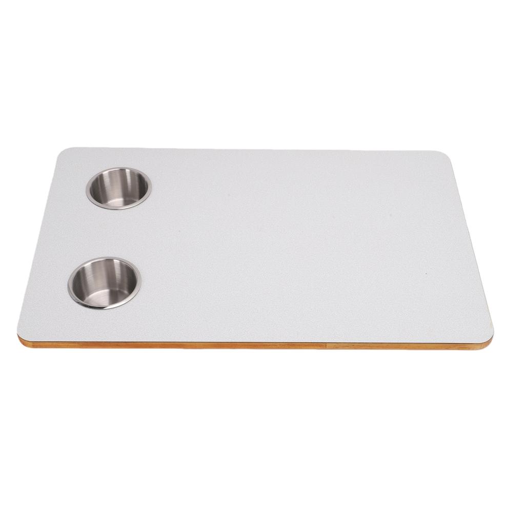 RV Table Top 600x400mm Rectangular Shape Orange Stylish Detachable Pontoon Boat Table Top with 2 Cup Holders for Yacht