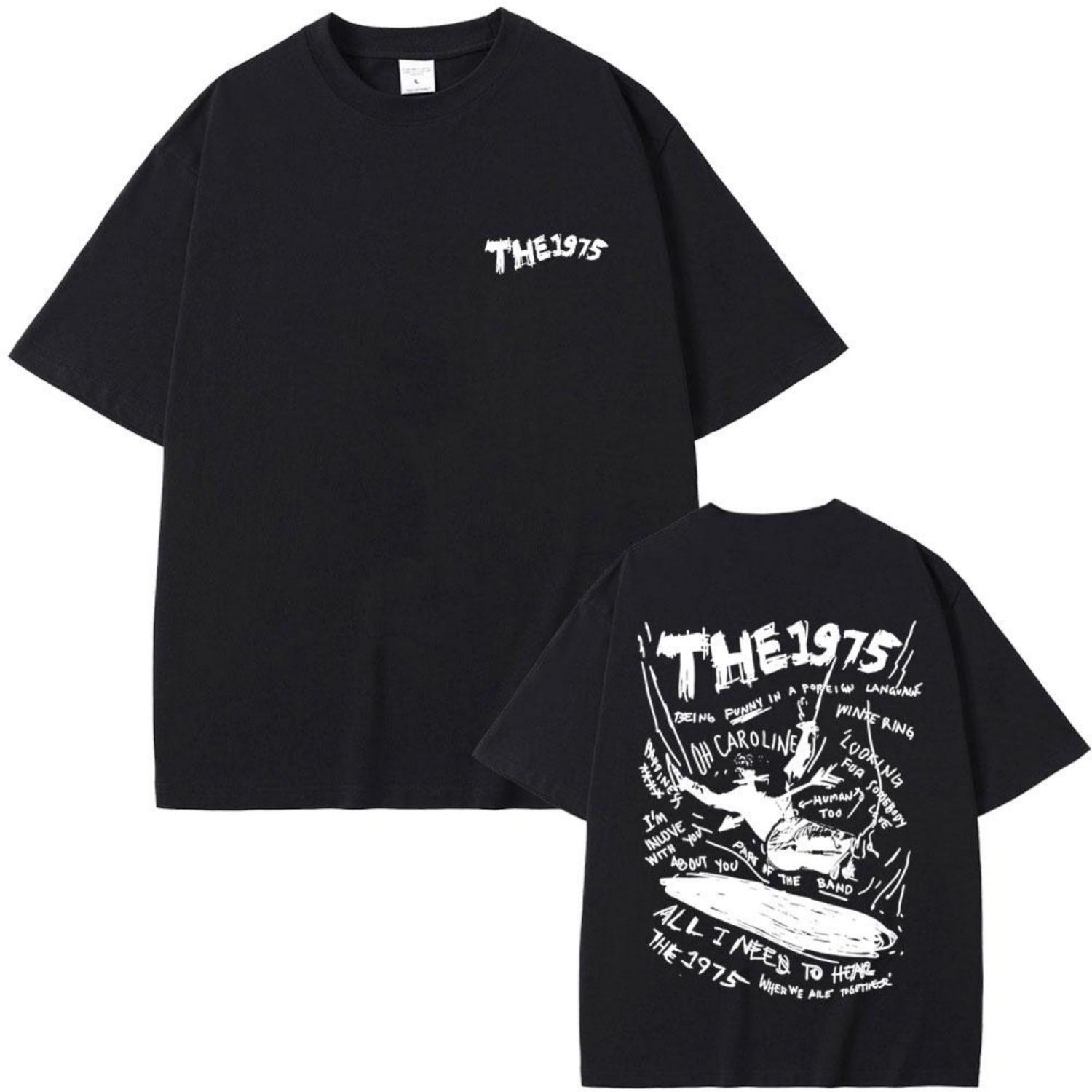 

Rock Band The 1975 About You Being Funny In A Foreign Language Graphic Print T-shirt Men Women Casual Vintage T Shirts Summer XXXXXL