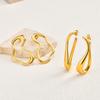 Unique Stainless Steel Stud Earring for Women, 18K Gold Color Plated Geometric Statement Earring Jewelry Wholesale