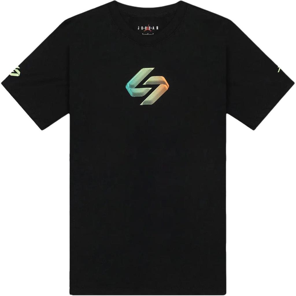 Jordan Luka Printed Knit Soft Comfortable Short Sleeve T-Shirt Men T-Shirts Black HF8087010