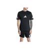 Adidas Short Sleeve Logo Print Crew Neck T-Shirt Men Tops Black JC7920