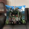 Anime DDigimon AAdventure Cushion Cover Natural Linen Organic Fabric DoubleSided Printing Sofa Home Decor Gift Pillow Case