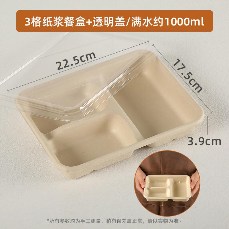 Hanyou Biodegradable 3-Compartment Takeout Containers