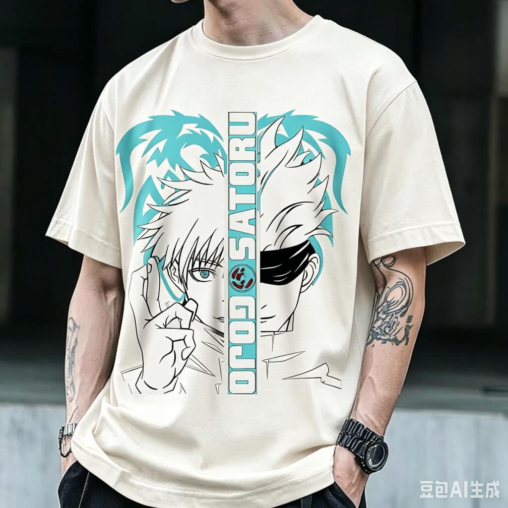 Jujutsu Kaisen Satoru Gojo Anime Graphic T Shirt Unisex Short Sleeve Harajuku Streetwear
