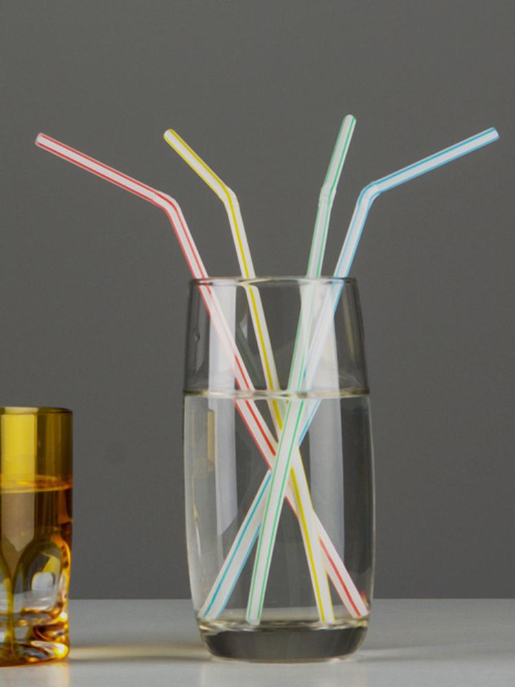 Bunte Trink-Kunststoffstrohhalme Milchshake-Bar Party-Strohhalme Trinken Hochzeit Küche Getränke-Strohhalme Großhandel