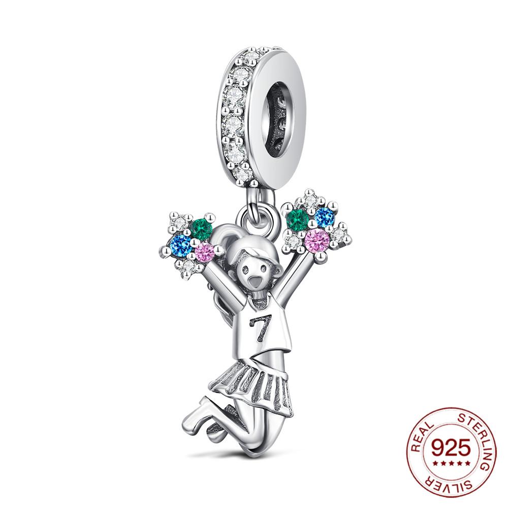 Copper Sports Series Charm Football Barbell Pendant Original Make Diy Bracelet Party Jewelry Gift For Men And Women