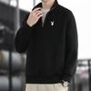 PLAYBOY Men's American Style Stand Collar Half-Zip Casual Long Sleeve Sweatshirt