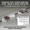 Stainless Steel Garage Door Seal Protector Rodent Proof Strip for Standard Garage Doors
