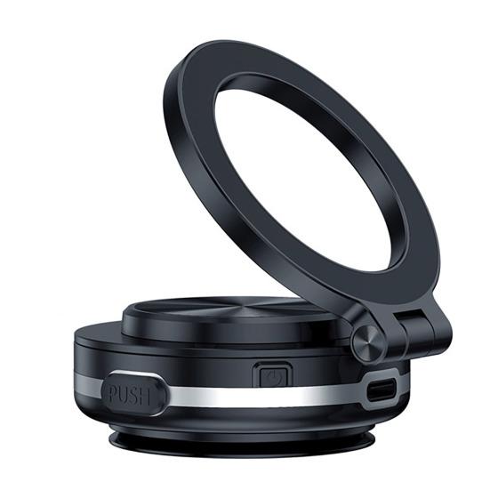 

Магнитный автомобильный держатель для телефона с электрической вакуумной присоской, вращение на 360 градусов чёрный