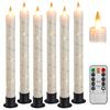 Plastic LED Pillar Candles Ivory White Single-sided Fire-free Home Decoration Party Halloween Christmas Easter New Year Remote