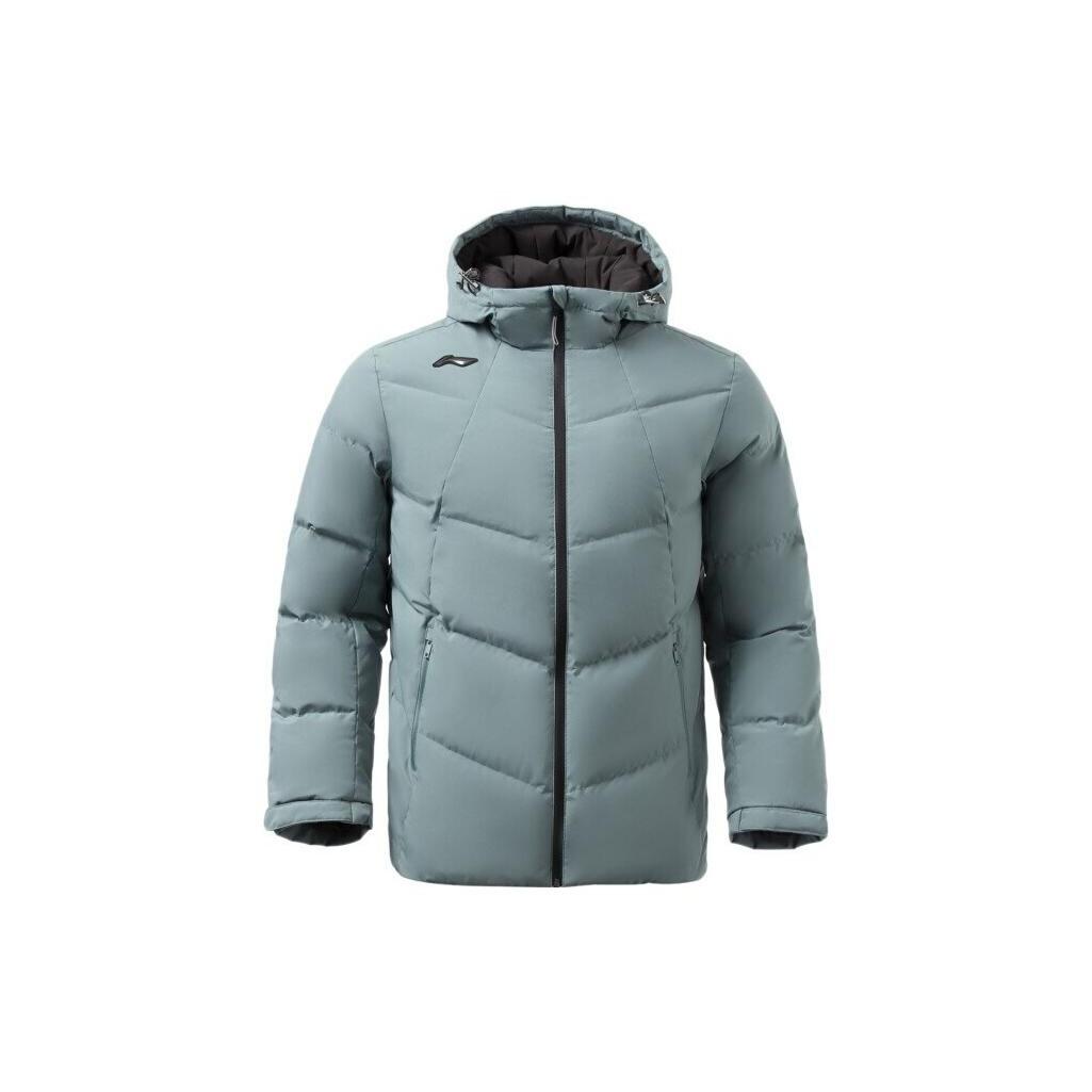 Li-Ning Logo Print Warm Down Jacket  Blue  Men s AYMR017-6 XXXL