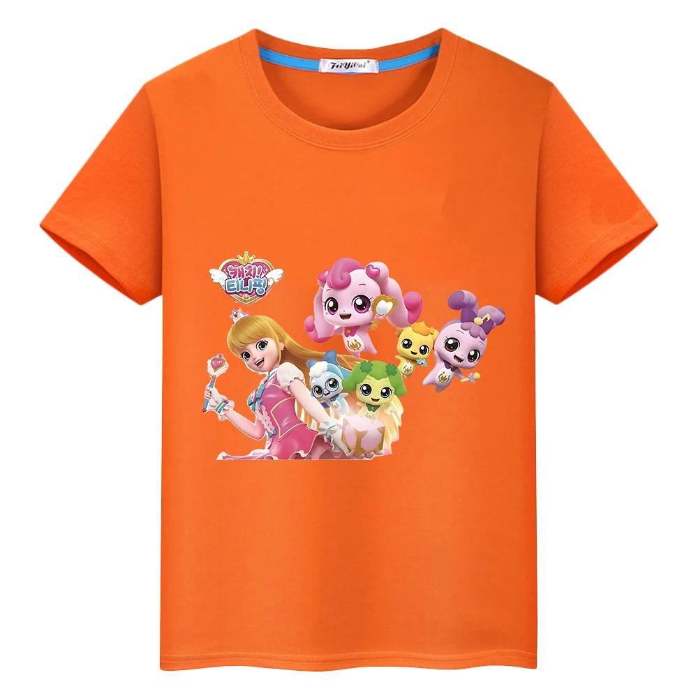 Teenie Ping Cute T-shirt Kids Clothes 100%Cotton Casual Tops Anime Short Tees Y2k Boy Girl Clothes Summer Kawaii Children Clothing