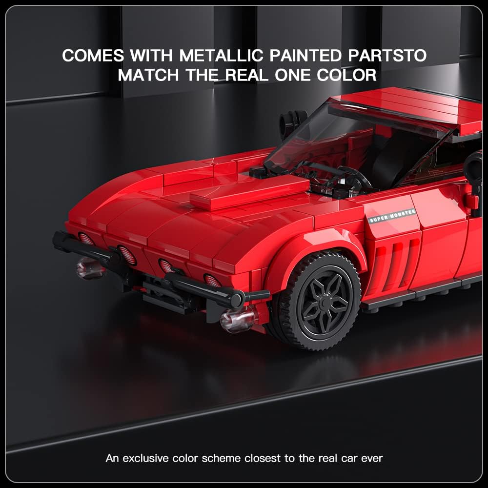 MOULD KING Speed Champion Racing Style Set with Acrylic Display Cabinet Super Car Style Set Toy Children's Gift 8+