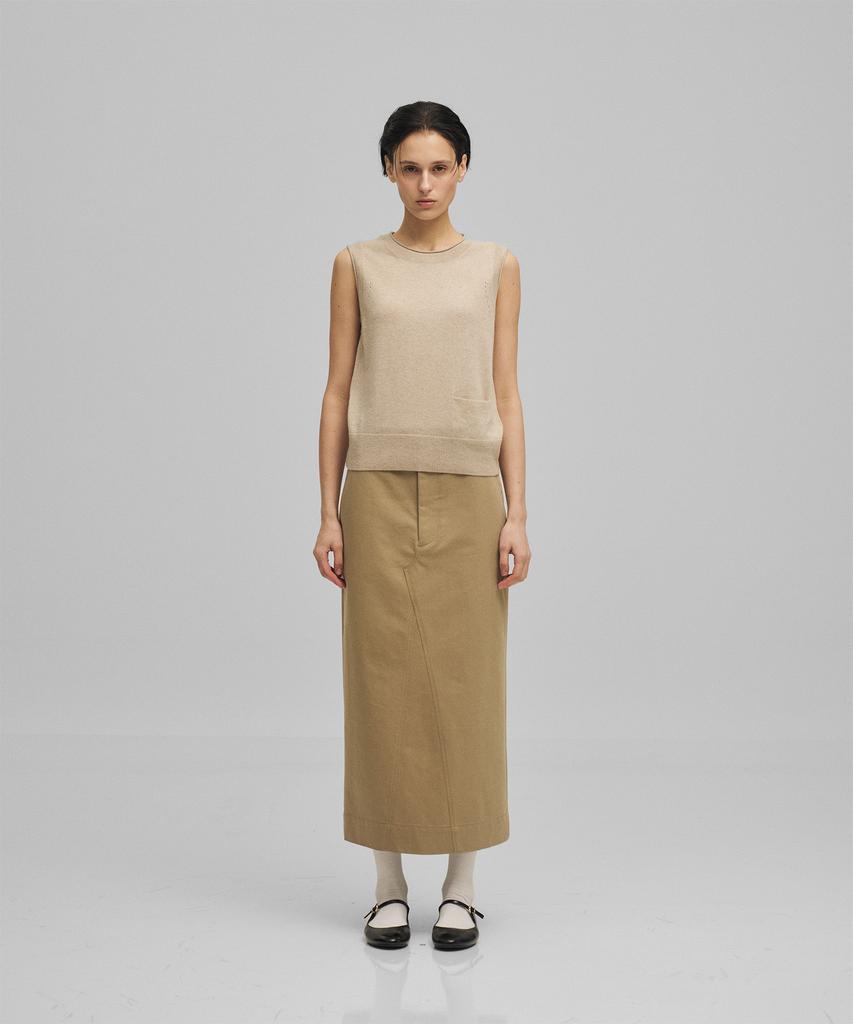 Another Office Women W. Pauline Rolled Knit Vest (Linen)