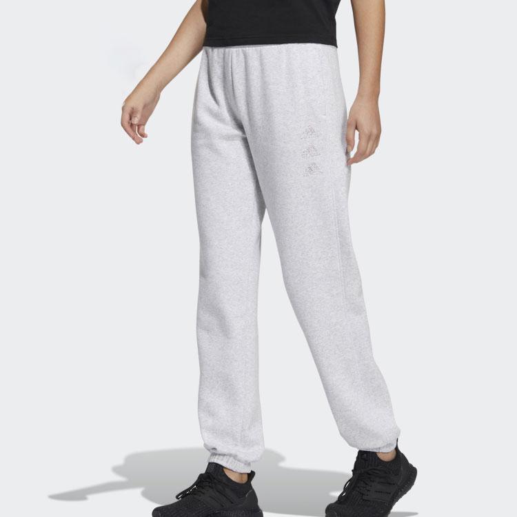Adidas Logo Print Jogger Pants Women Bottoms Light-Grey HM7451