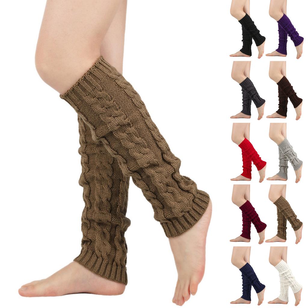 Women Winter Thickened Hosiery With Figure-eight Twisted Knit Woolen Socks