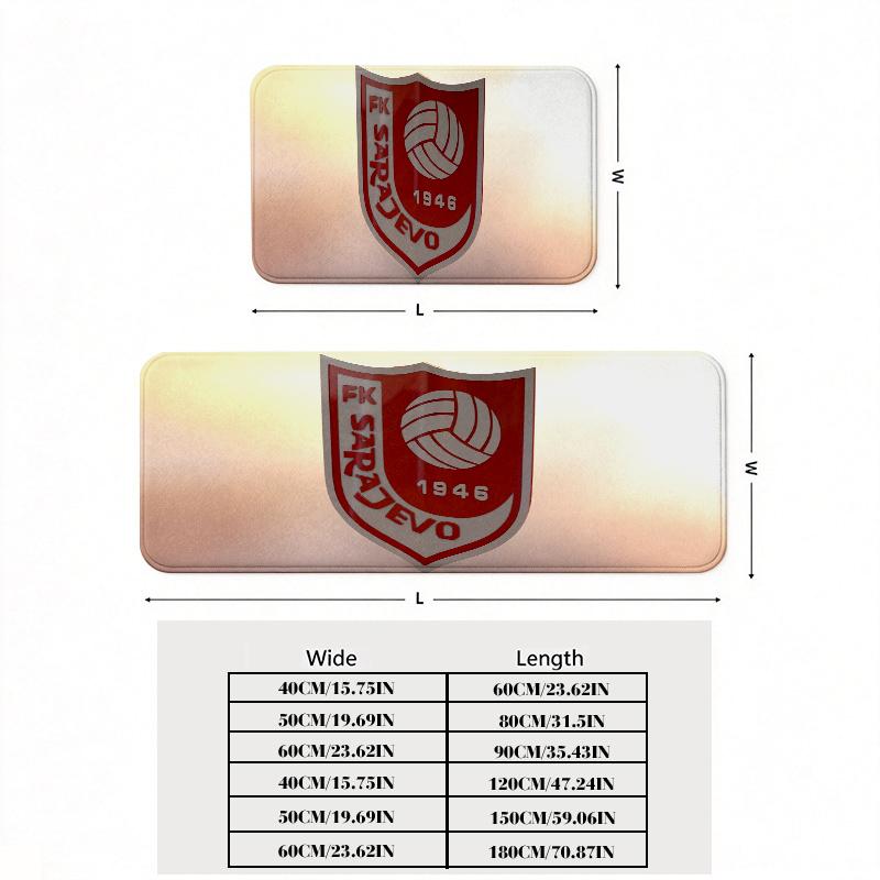 FK Sarajevo Print Flannel Kitchen Mat Christmas Soft Area Rug Non Slip Floor Carpet Home Decoration