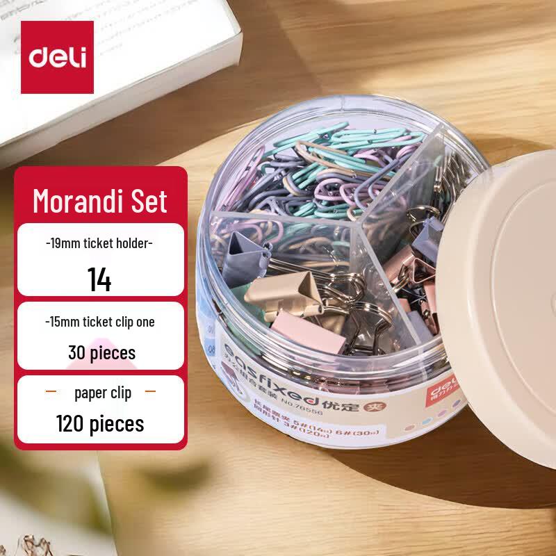 Deli 3-in-1 Stationery Clip Set