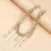 Jewelry Irregular Handmade Beaded Love Tassel Snake Pendant Clavicle Chain Gold And Silver Mixed Necklace