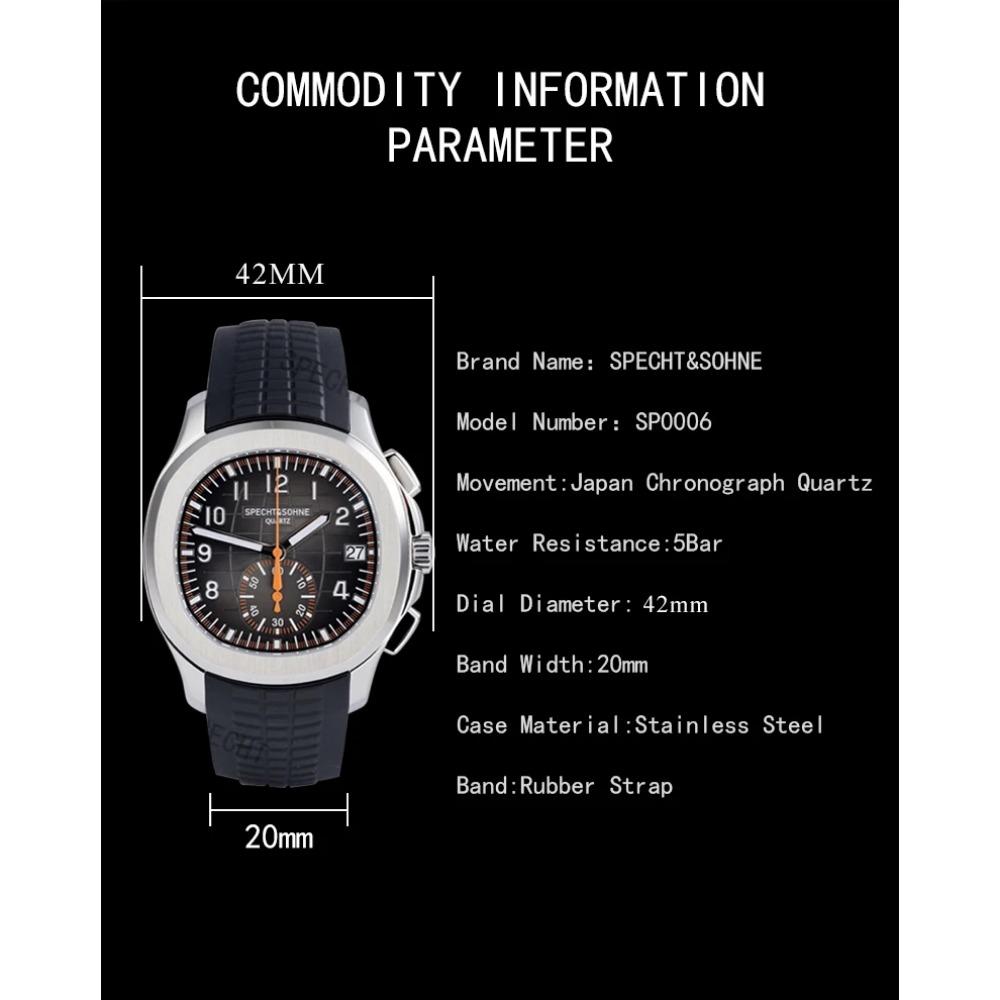 Dropshipping 2024 Best Selling Products Wristwatches For Men Specht&Sohne Male Quartz Sports Watches Rubber Strap Waterproof