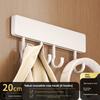 Space Aluminum Wall Hook Set With Strong Adhesive No Drilling Suitable For Bathroom And Closet Storage