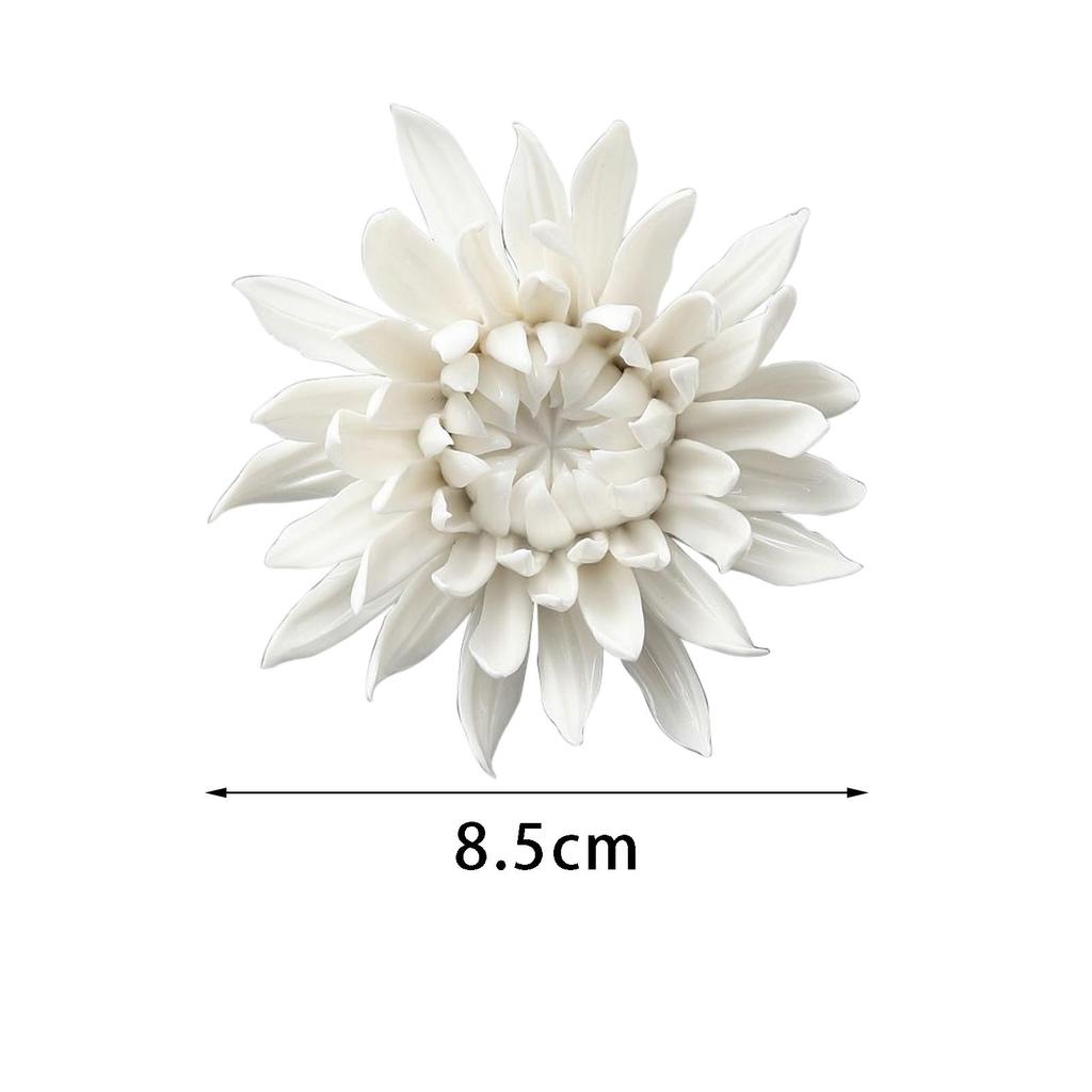 Ceramic Flower Wall Décor Artificial 3D Flower Wall Art for Living Room Home