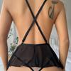 New Sexy Lingerie Crotchless Lace Bra And Underwear Set Women Lace Costumes Open Bra Underwear Sexy Dress Women Bodysuit
