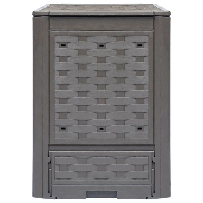 Composteur de jardin - VIDAXL - 60x60x83 cm - Marron - 600 l - A monter soi-même