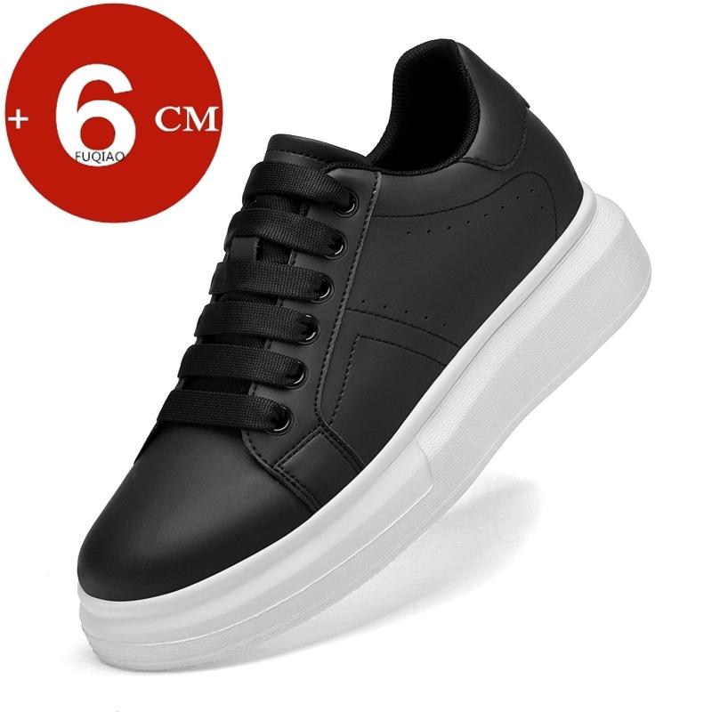

Comfortable Platform Sneakers for Men and Women Unisex Large Size 6CM Hidden Height Increasing Breathable Casual Lovers Shoes 36 чёрный