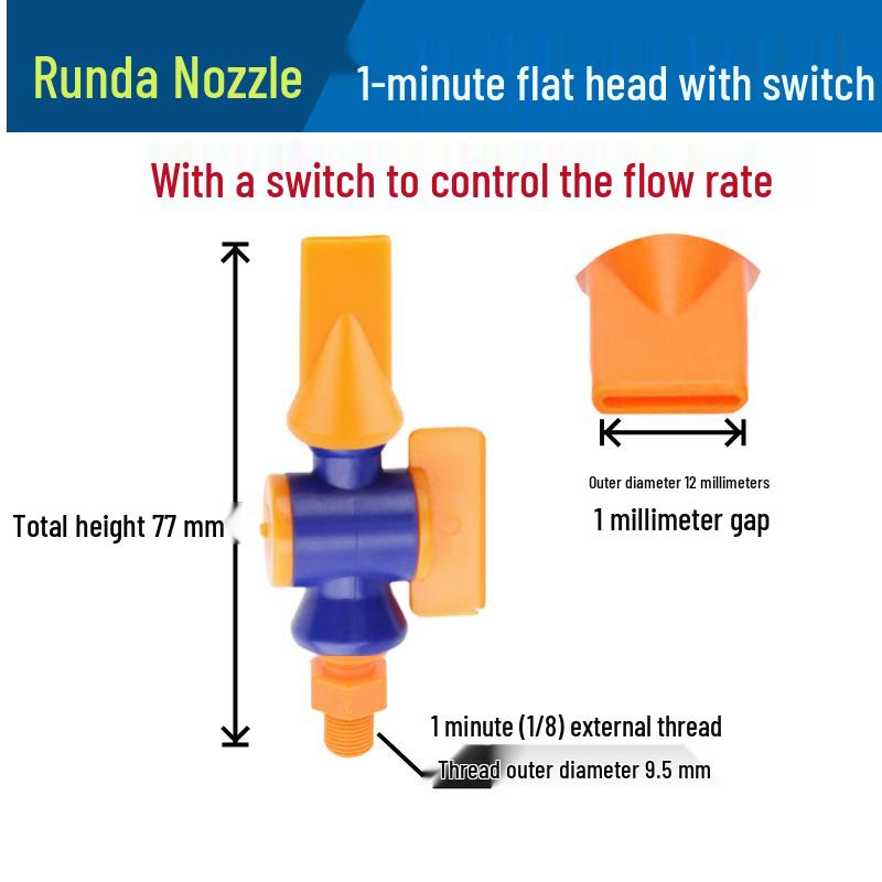 Low Pressure Fan-Shaped Air Knife Nozzle - Flat Jet Liquid Spray Head