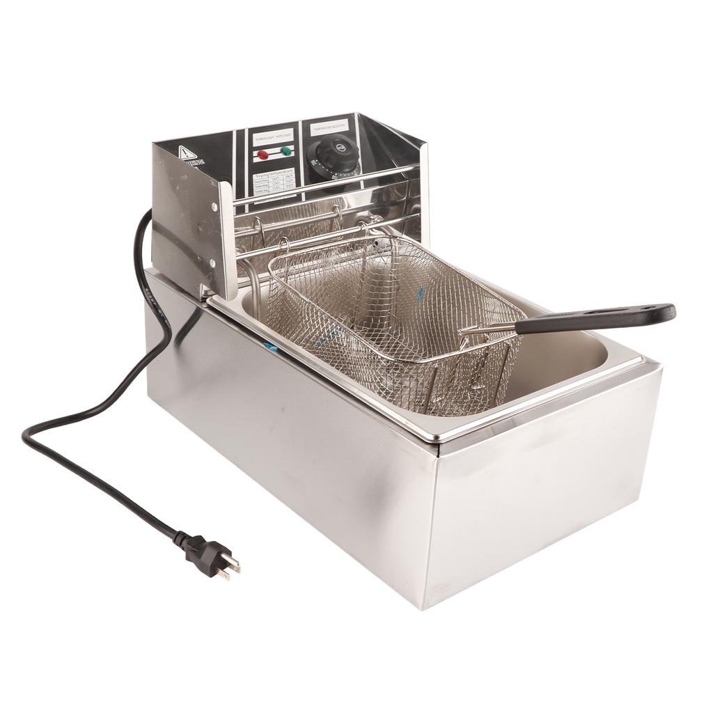 Electric Fryer Multifunctional Oil Deep Fryer Single Tank Countertop Frying Machine for Home