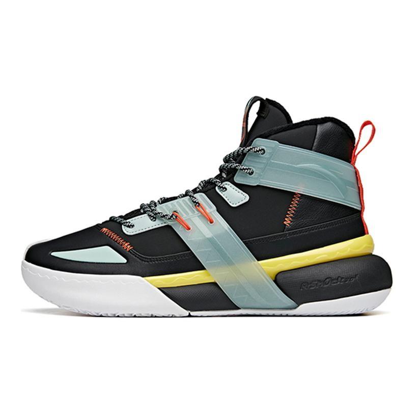 ANTA Crazy 4 Basketball Shoes Men's High top Black/Green/Orange 112041650-2